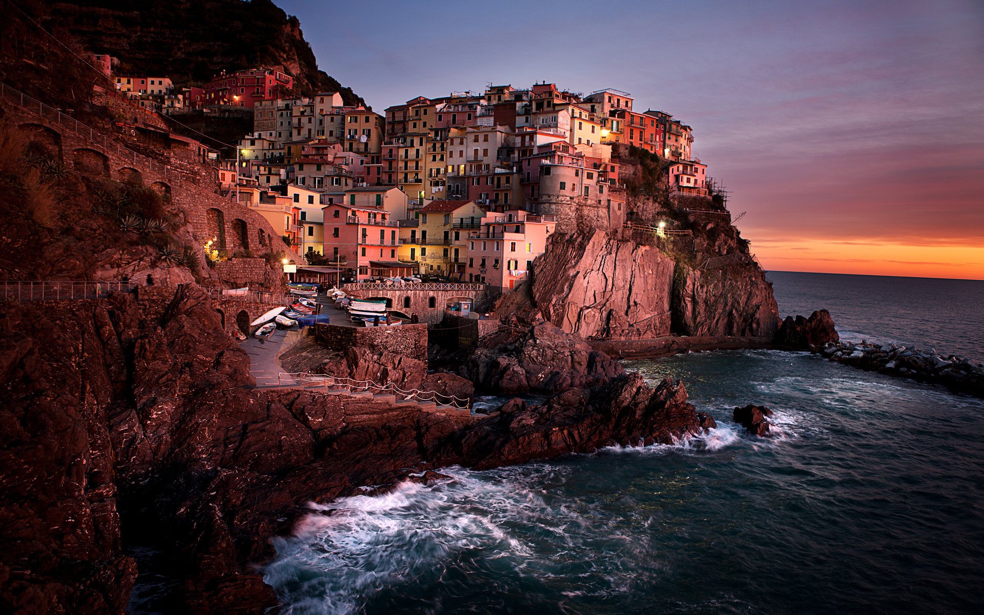 città acqua oceano paesaggio rocce natura onde case