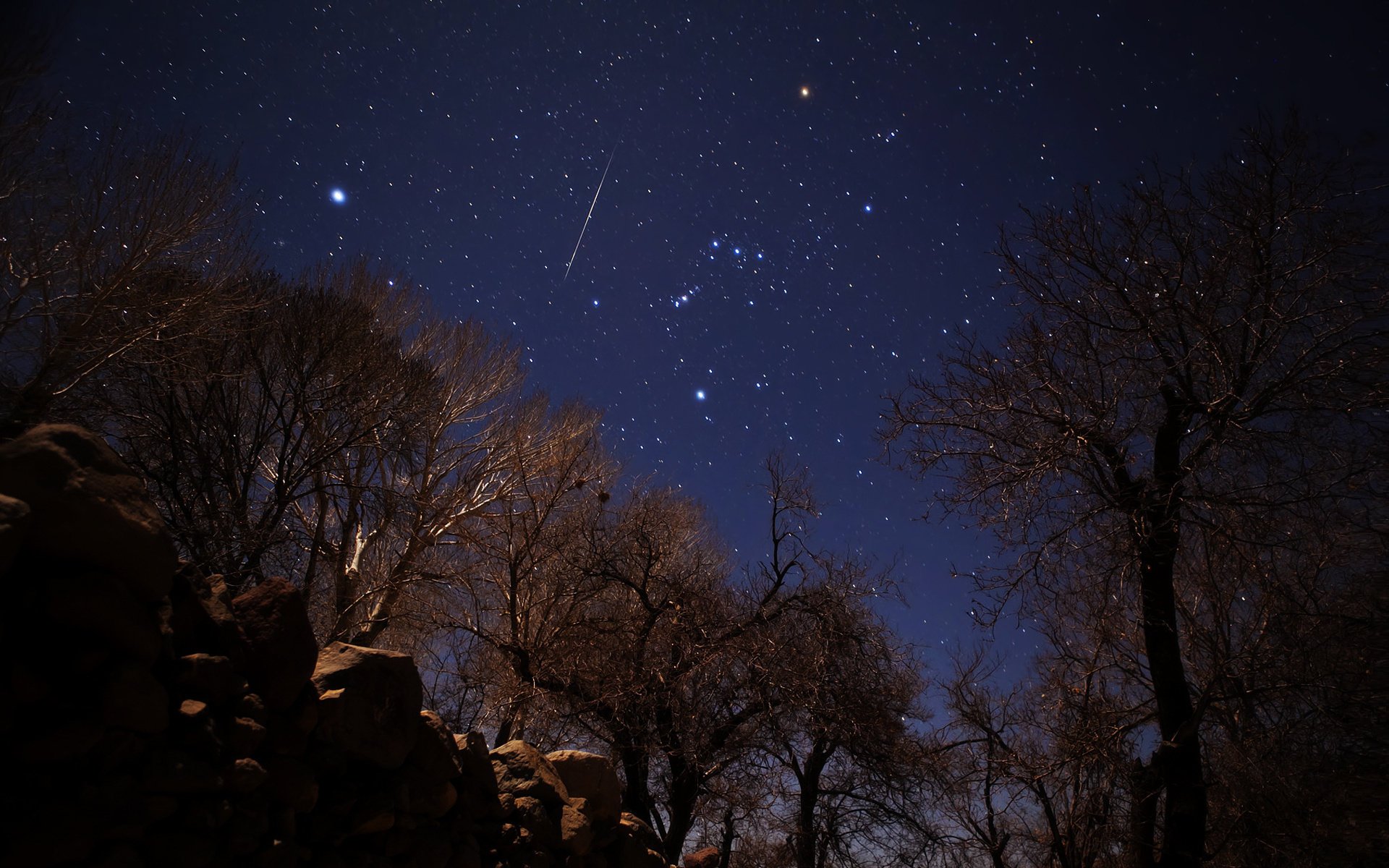 irán meteoro gemínidas estrellas