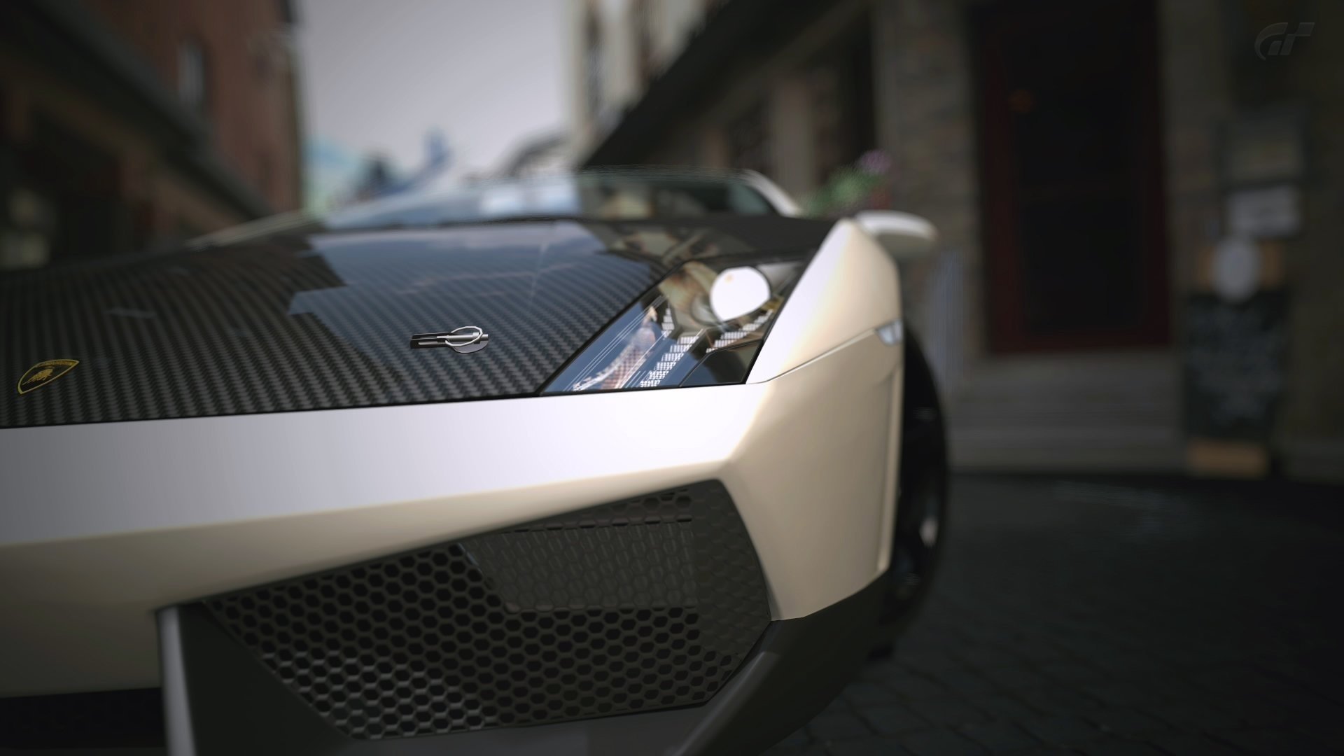 lamborghini hood light carbon white tuning