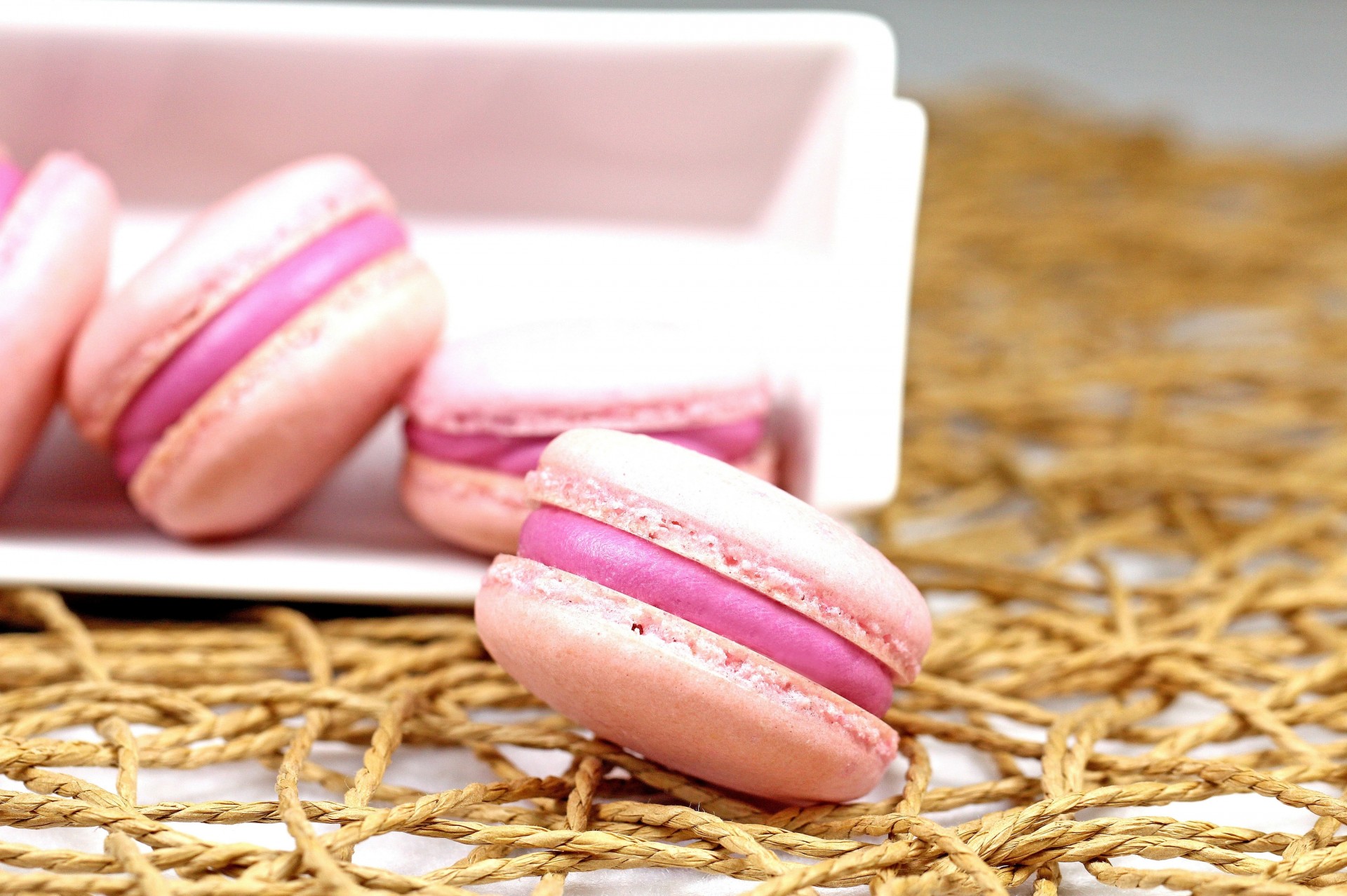 widescreen vollbild macaron essen süß tapete macaron hintergrund rosa