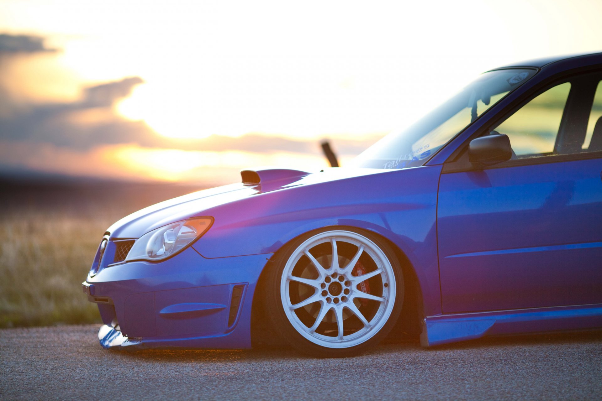 ubaru impreza wrx sti bleu route brillant