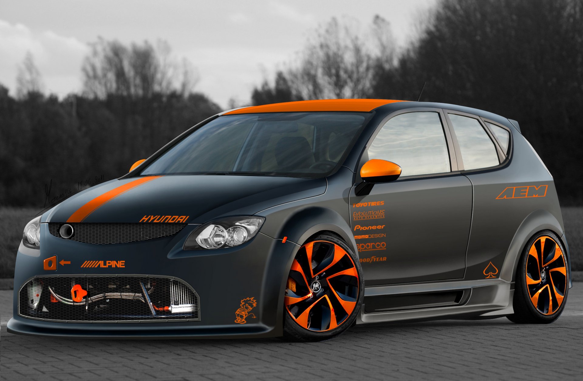 hyundai i30 tuning photoshop