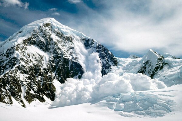 Beautiful view of the avalanche