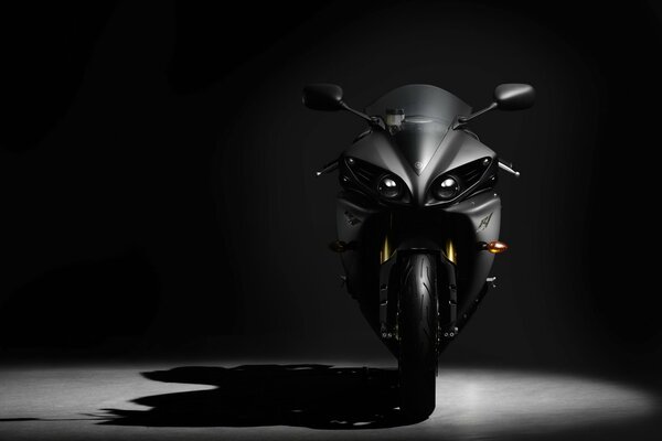 Black bright bike front