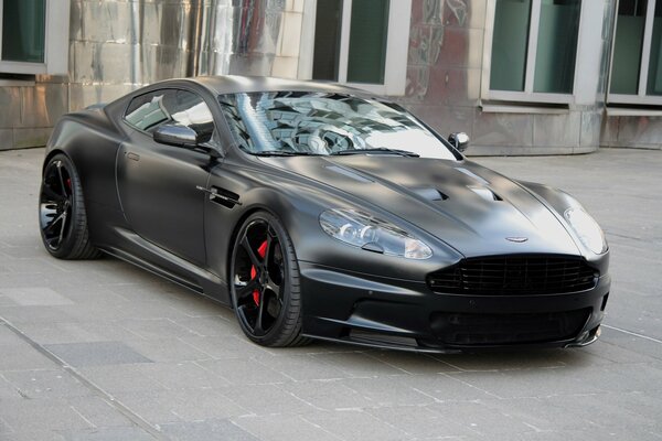 Tuned Aston Martin in black