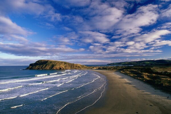 Beautiful coast under the clouds