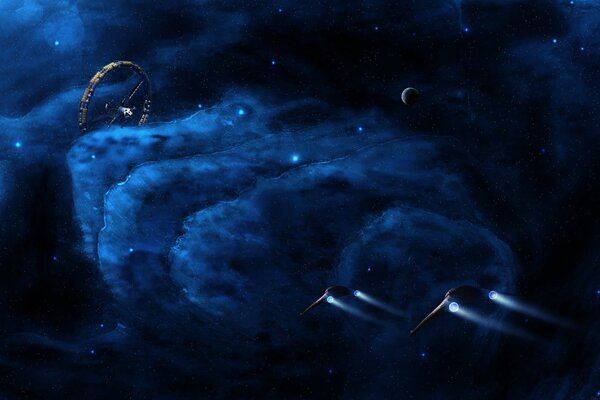 Космические корабли на пути к звездам и планетам