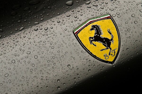 Emblème Ferrari logo jaune