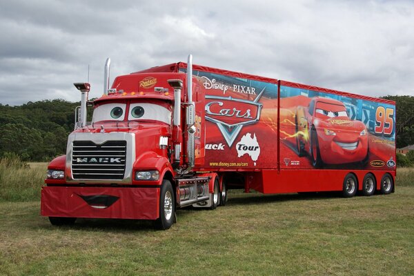 The children s truck is like from a cartoon