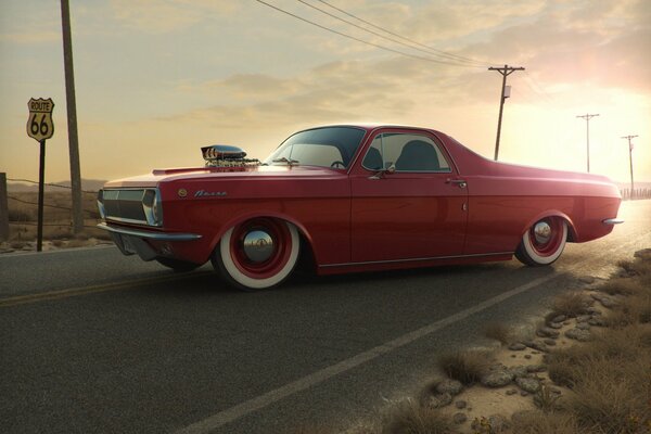 Tuning Volga on a deserted road