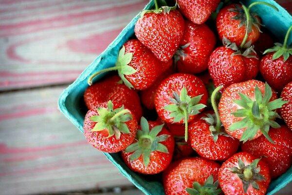 Baies de fraises mûres aux baies