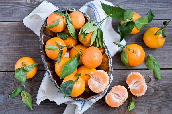 Sunny tangerines. Citrus fruits. Delicious fruits