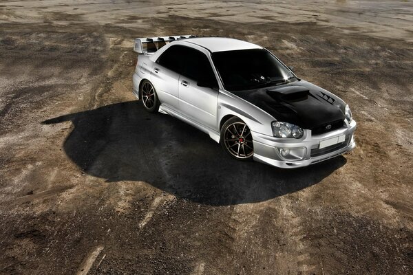 Gris voiture subaru tuning