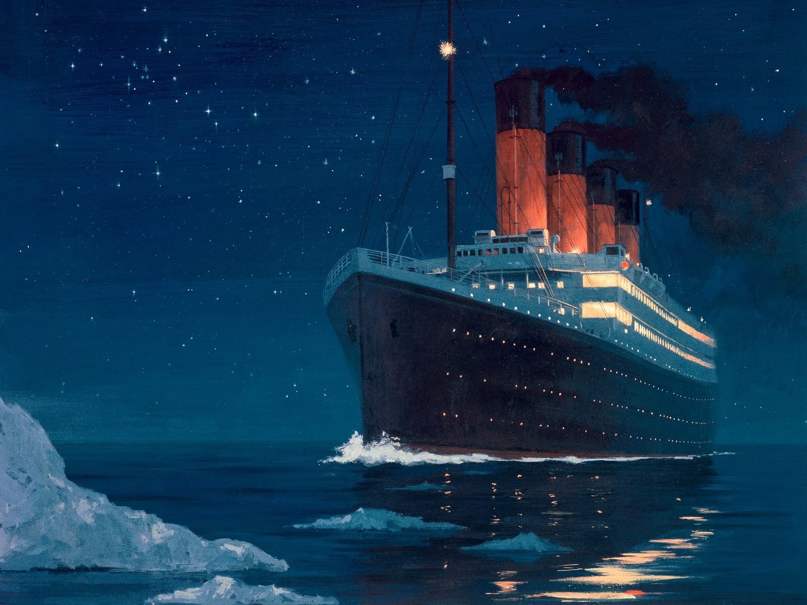 titanic noche iceberg frío