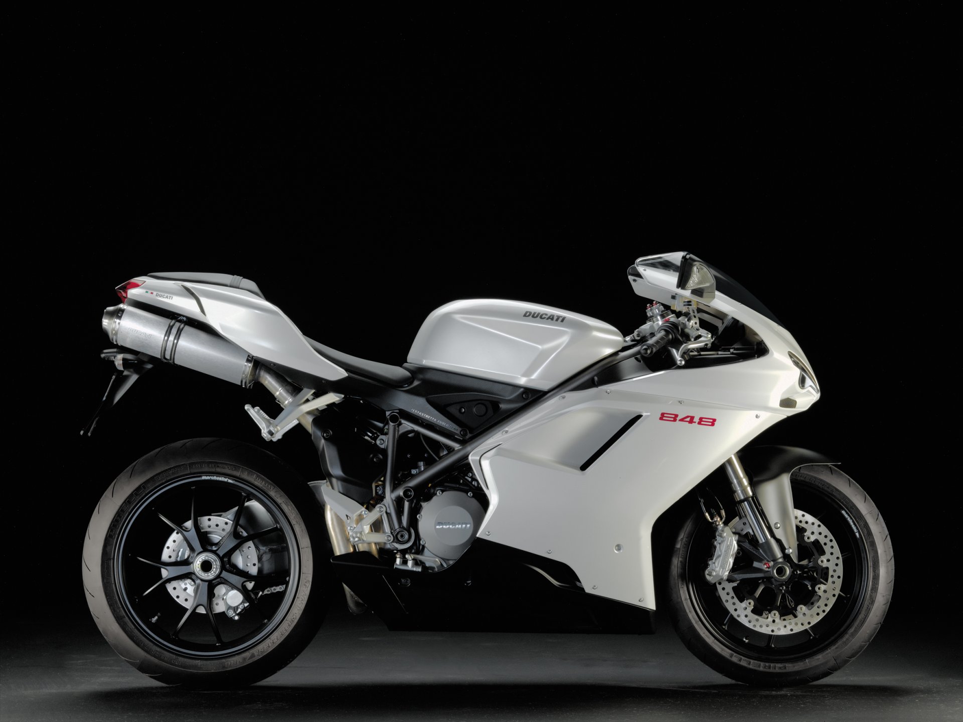 moto ducati bianco