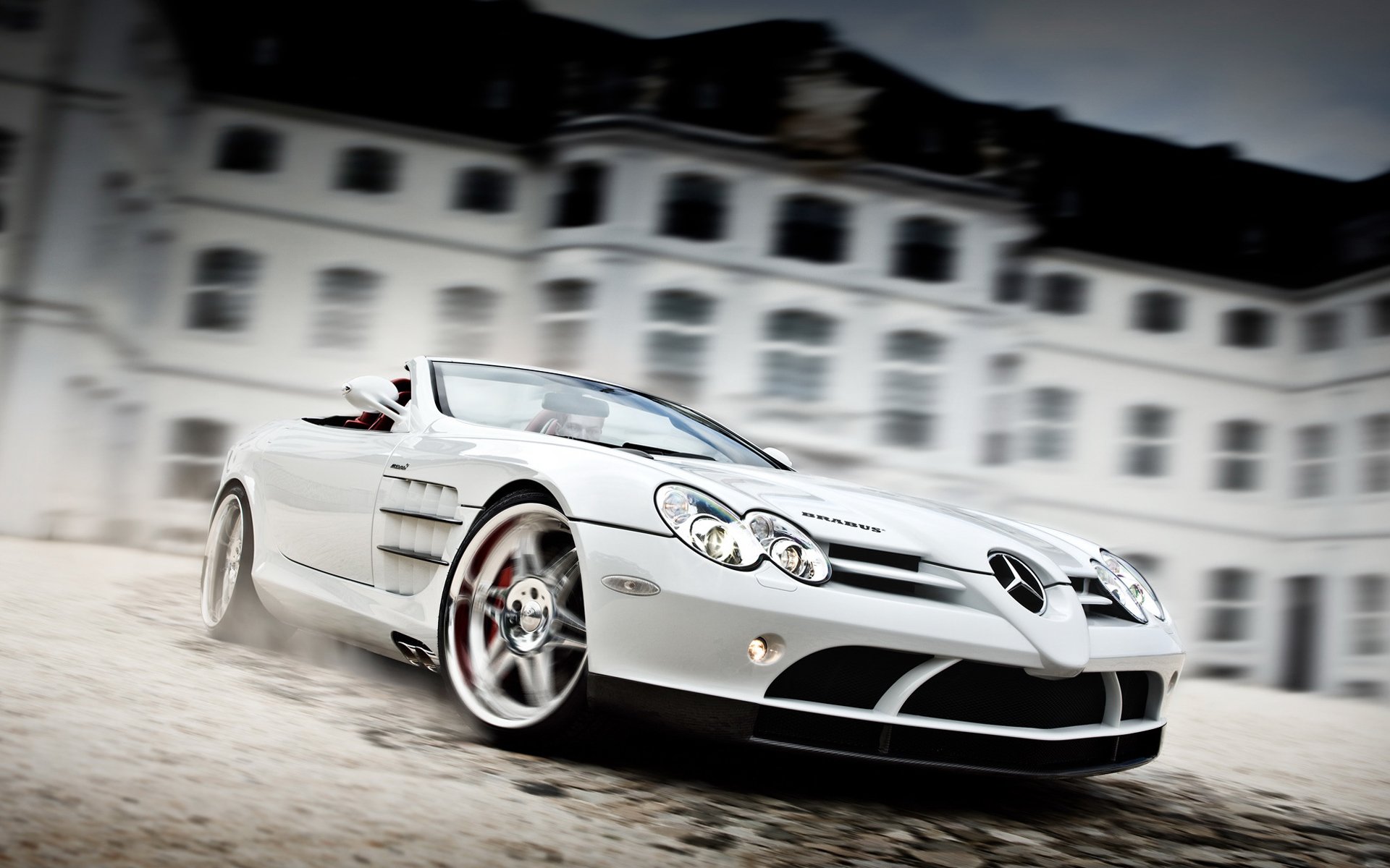 brabus эксклюзивные спортивная программа mercedes-benz slr mclaren roadster белый авто