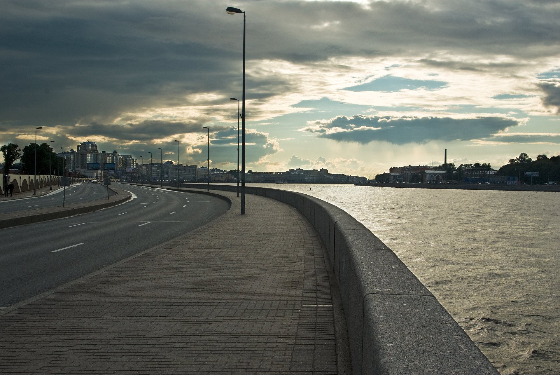 promenade petersburg saint petersburg peter the evening