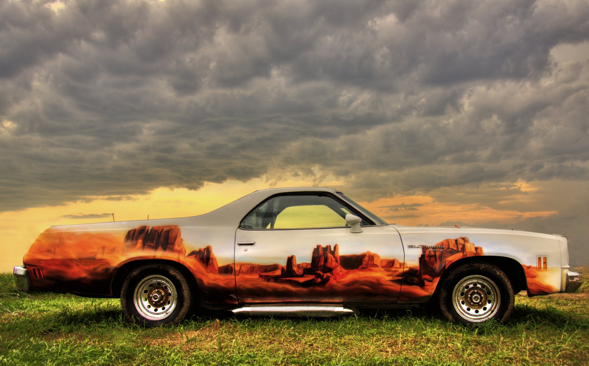 voiture voiture coucher de soleil