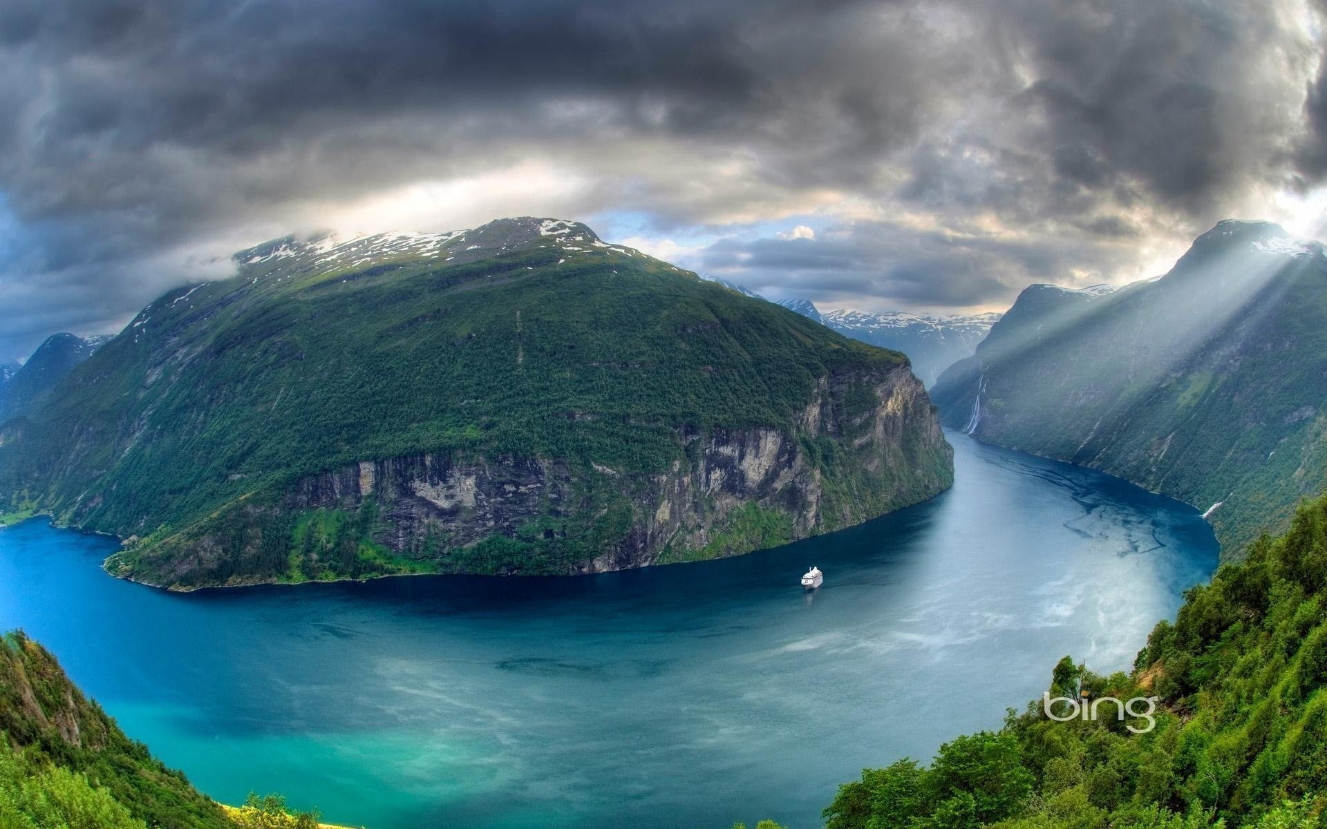 bing natur fluss berge wald