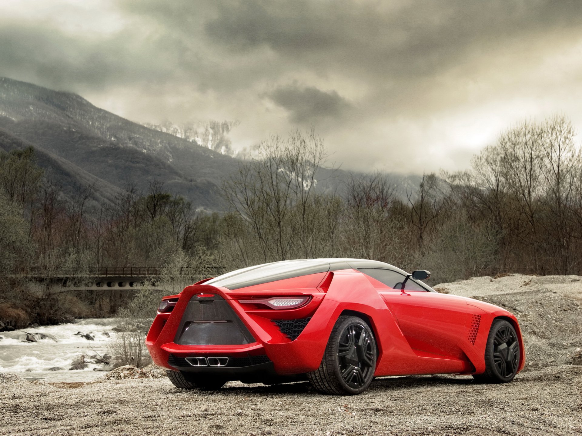 car red landscape