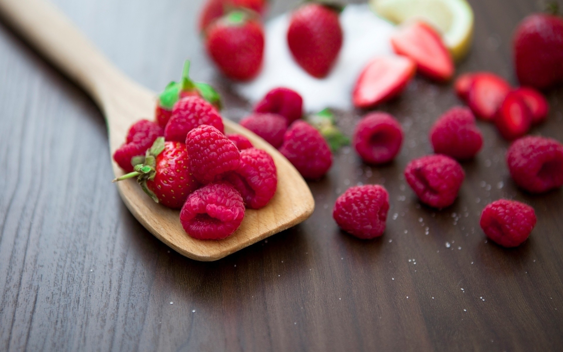 fragola lampone cibo cucchiaio bacca