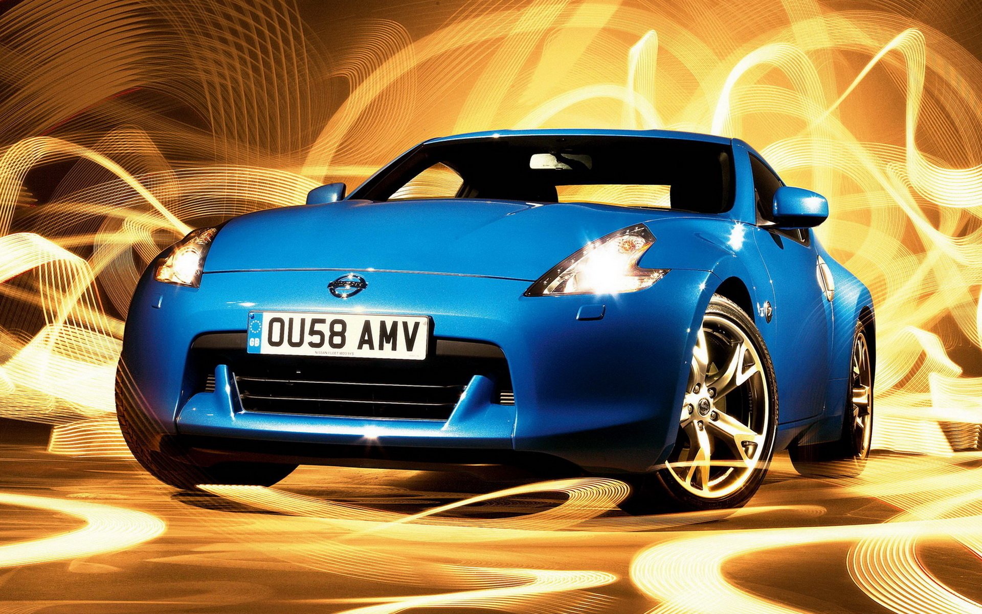 auto nissan sueño azul nissan 370z abstracción