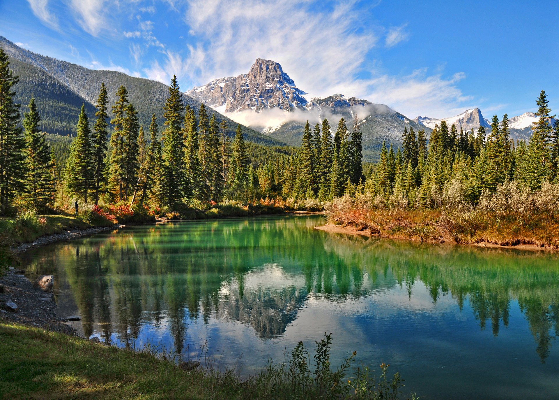 canada lake nature forest mountain