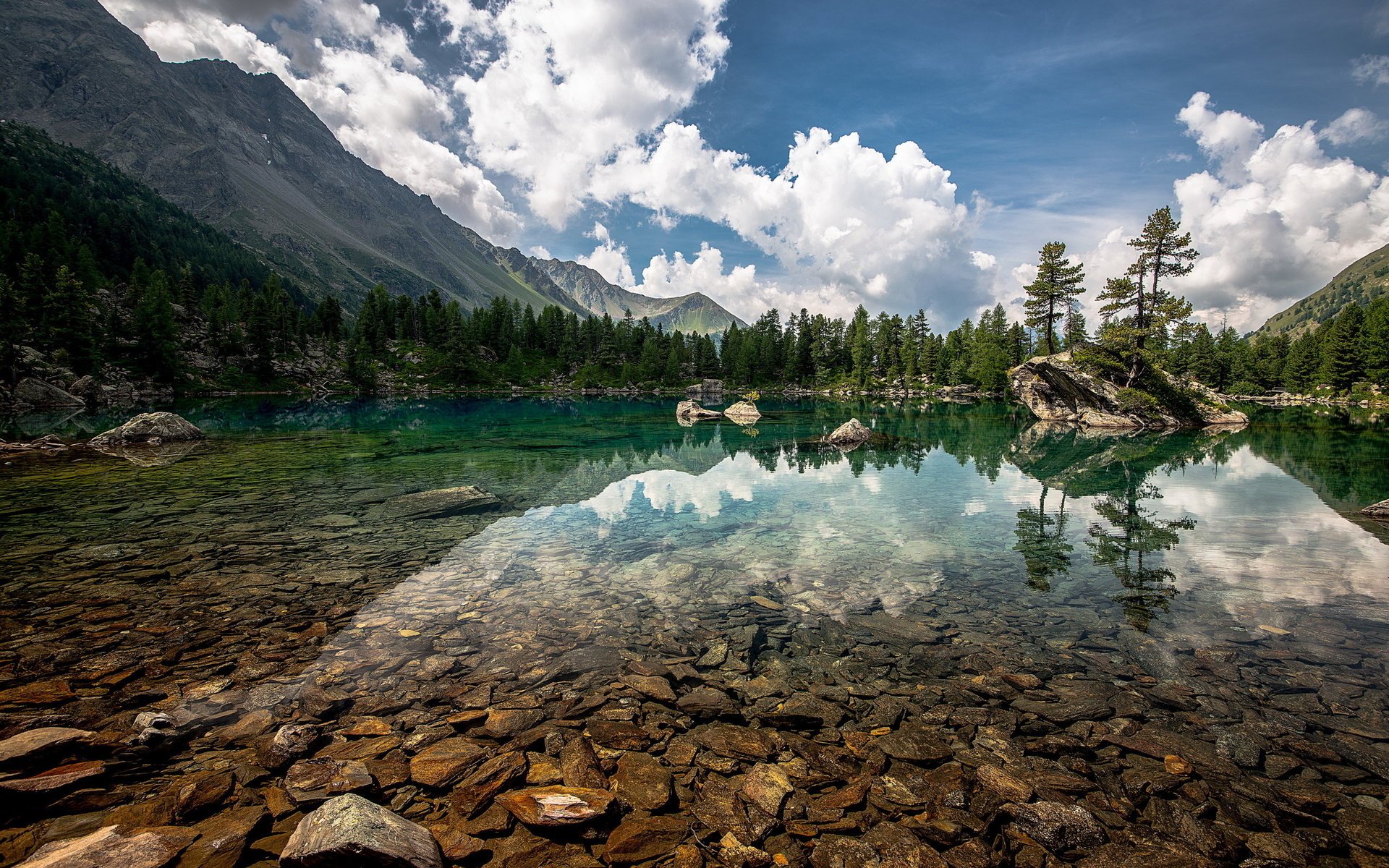 montagne cielo lago natura paesaggio