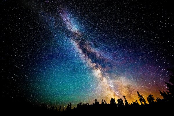 Milky Way on the background of the starry sky