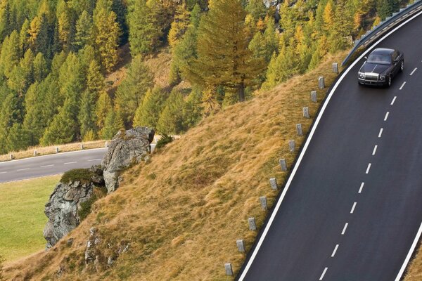 Bella natura fuori dalla macchina per un bel paesaggio