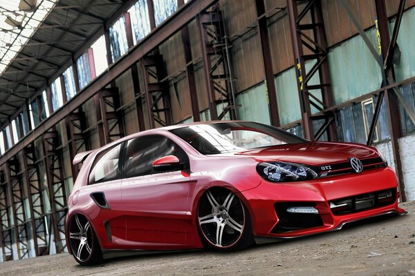 Rojo nuevo Volkswagen golf