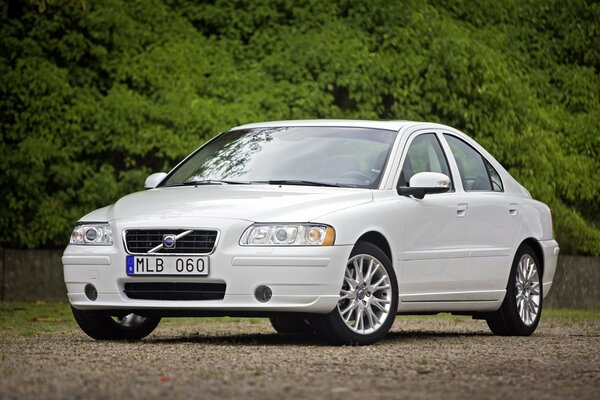 Weißes Auto Volvo s60