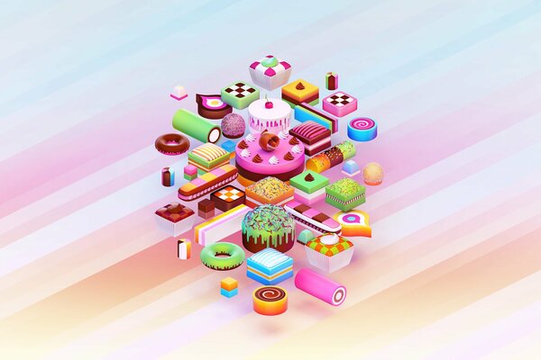 Beautiful abstraction with confectionery