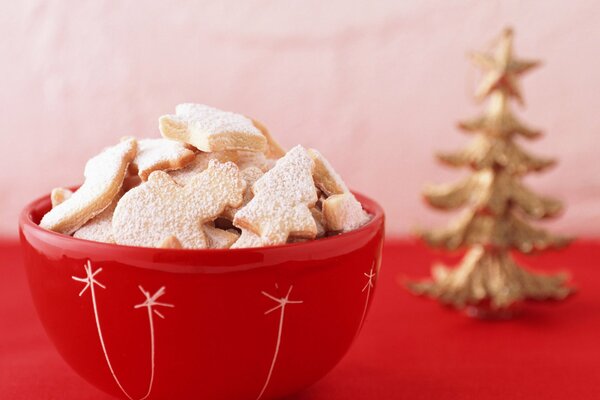 Cookies in a New Year s red vase