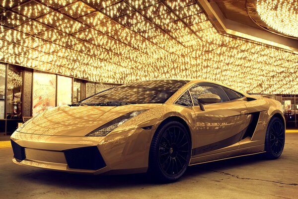 Car wallpaper golden color car