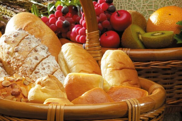 Frisches Gebäck, hausgemachtes Brot