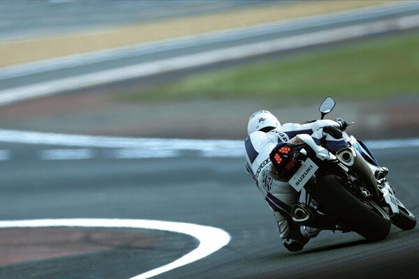 Motorcycle racing. Suzuki motorcycle