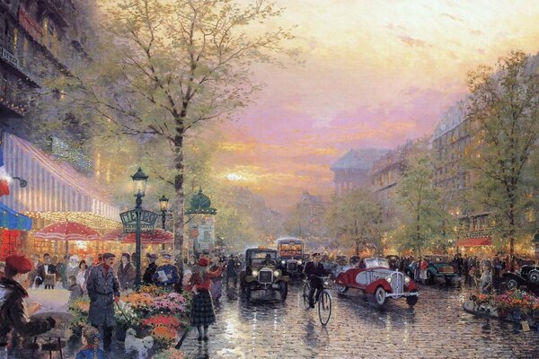 Obraz Thomasa Kincade a przedstawiający Paryż (Francja)
