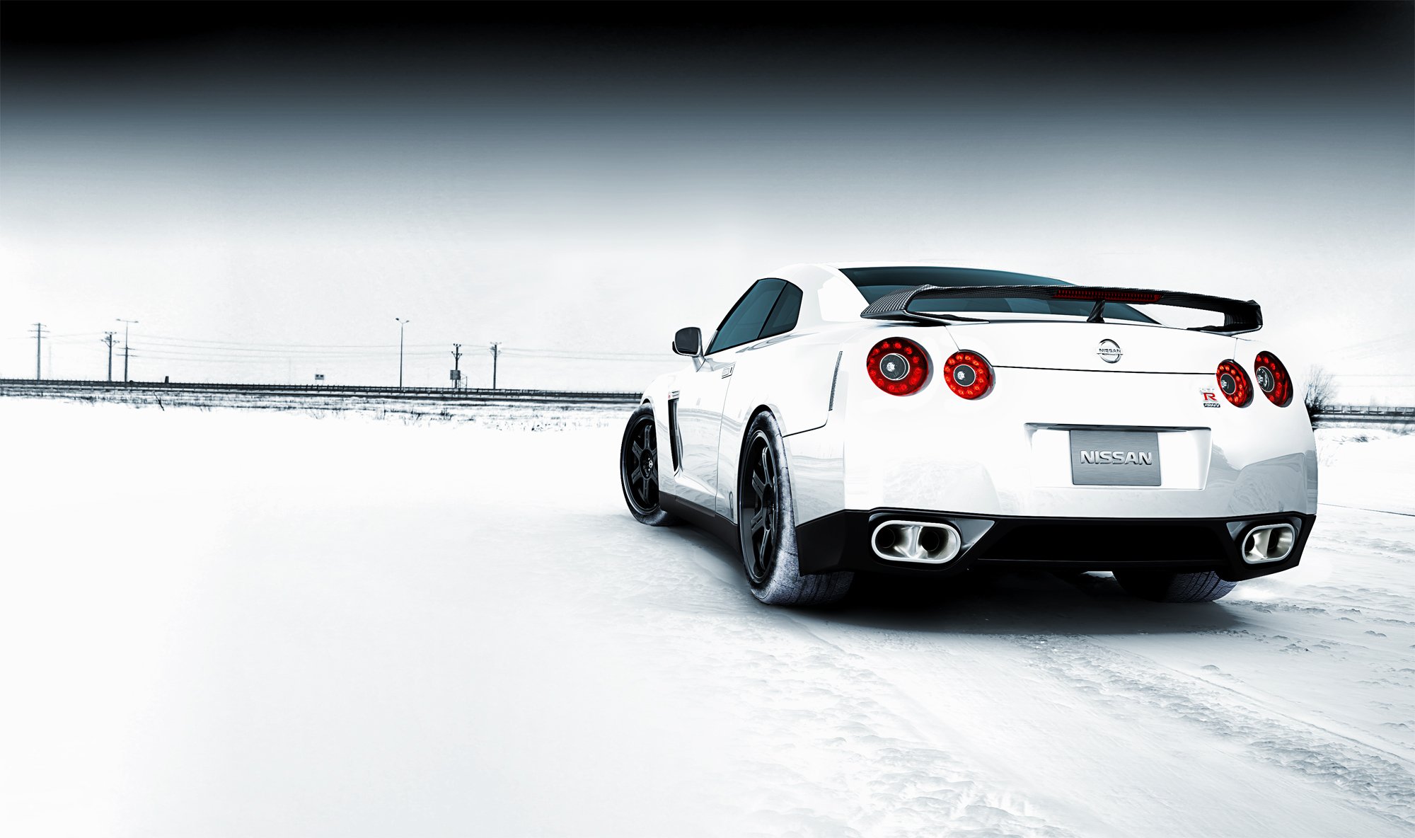 nissan gtr schneefeld schnee winter