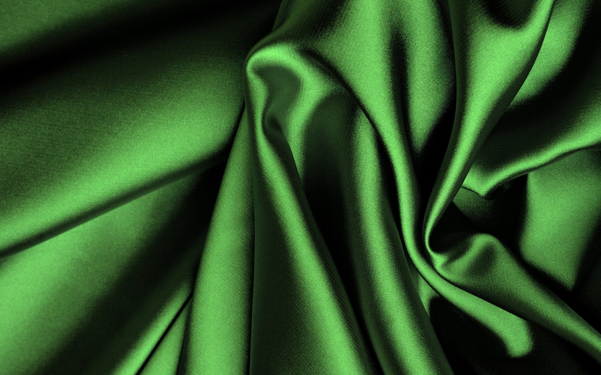 atin green fabric folds silk