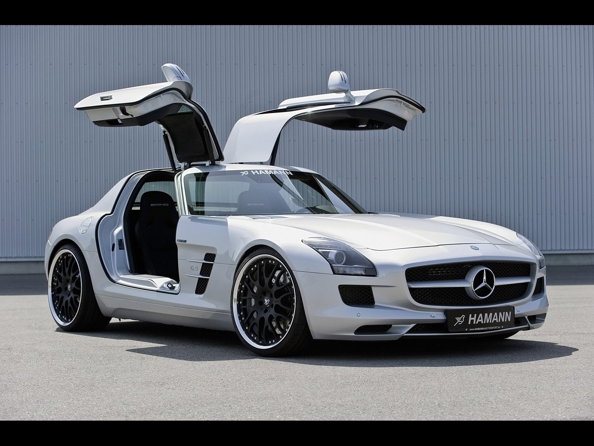 mercedes benz sls hamann schwarz weiß