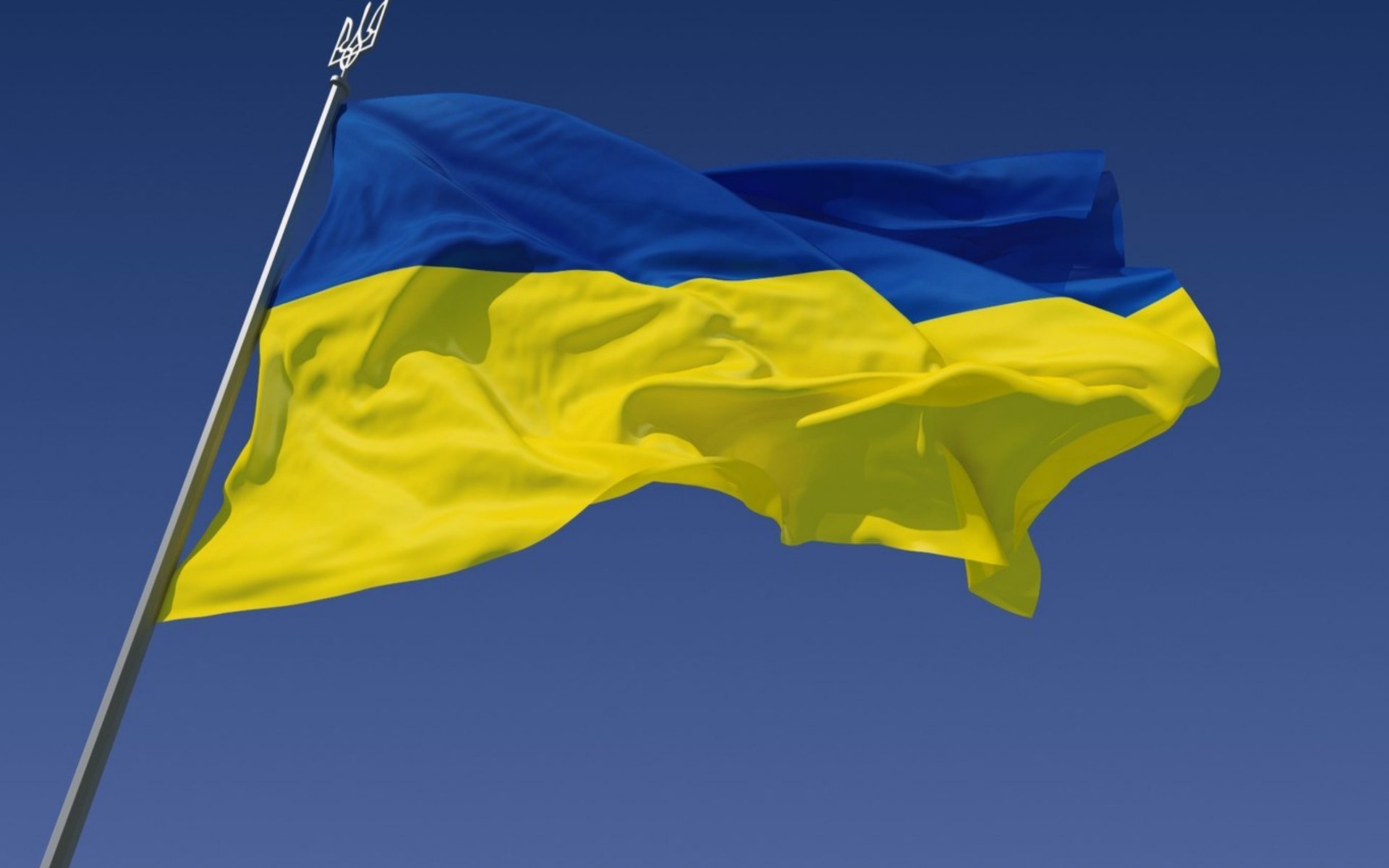 ukraine flagge der ukraine himmel dreizack