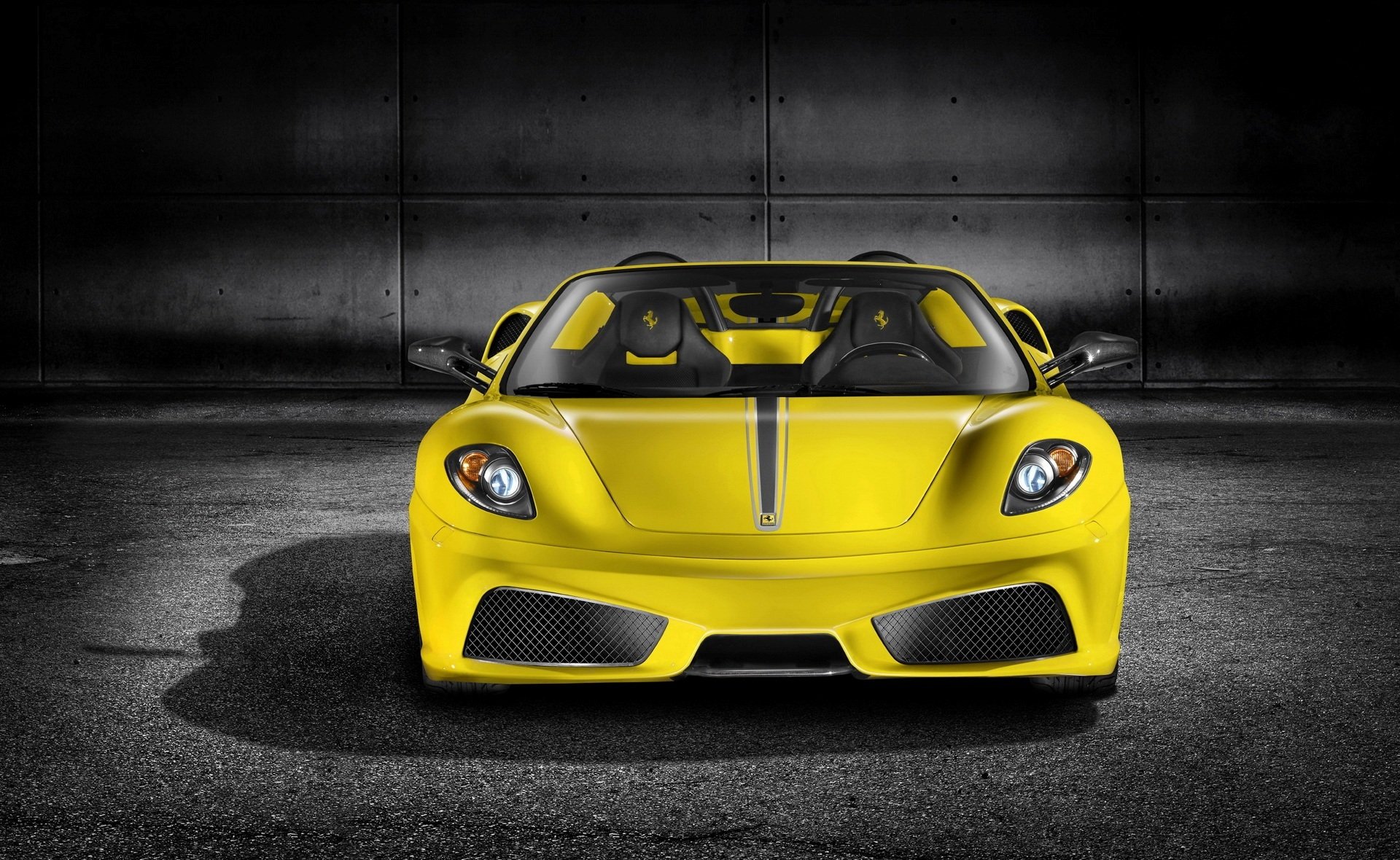 ferari fondo papel pintado amarillo coche deportivo