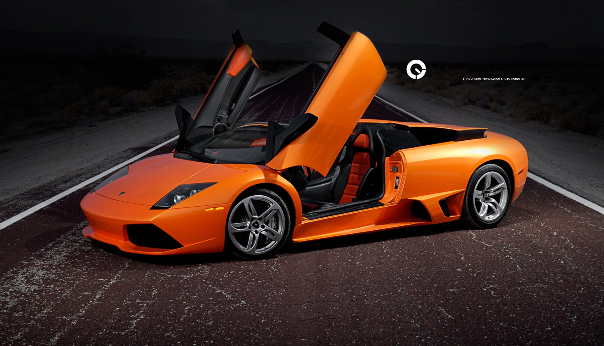 machinery road night cars wallpapers lamborghini murcielago lp640 roadster orange cars auto wallpaper