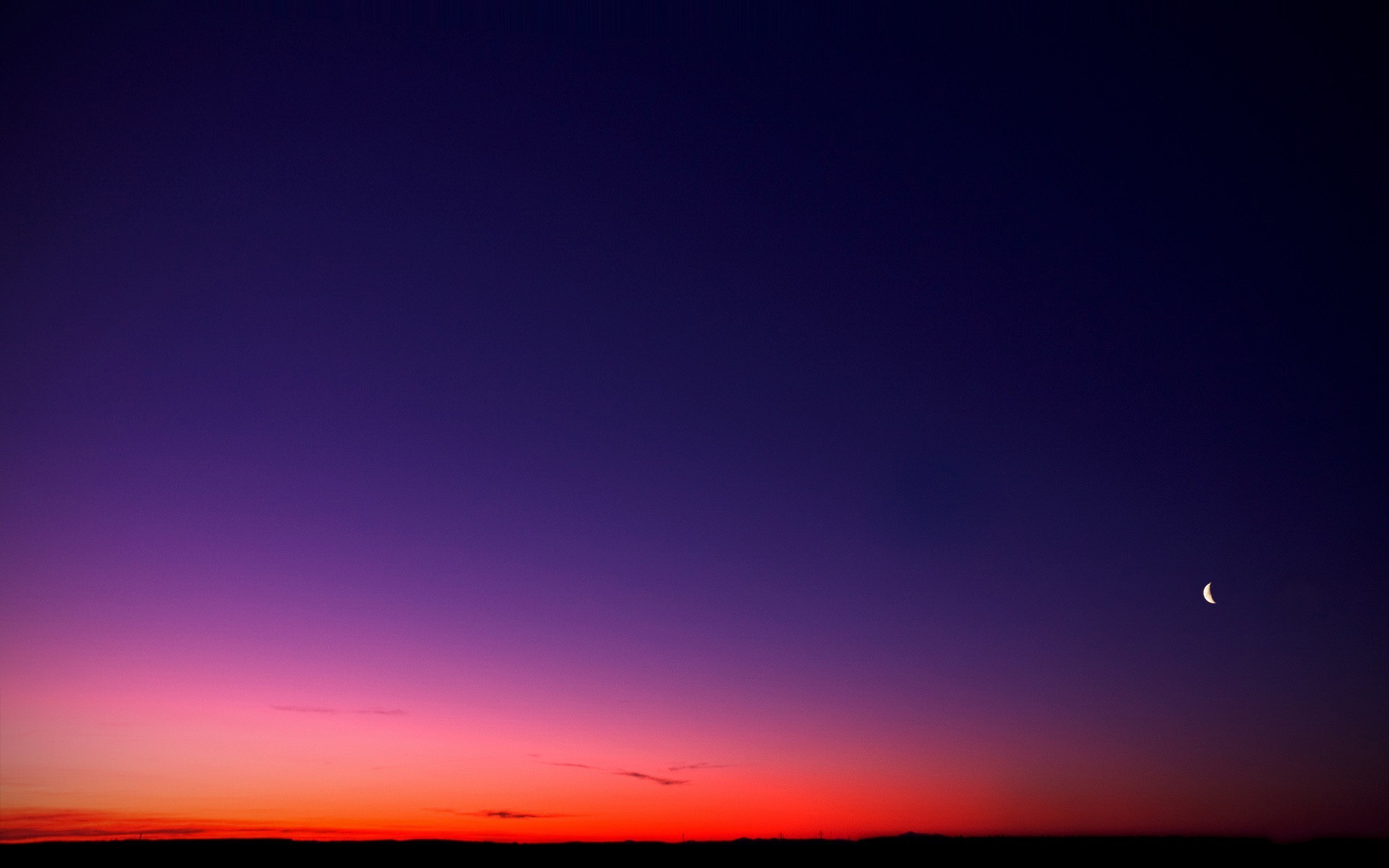 tramonto luna cielo