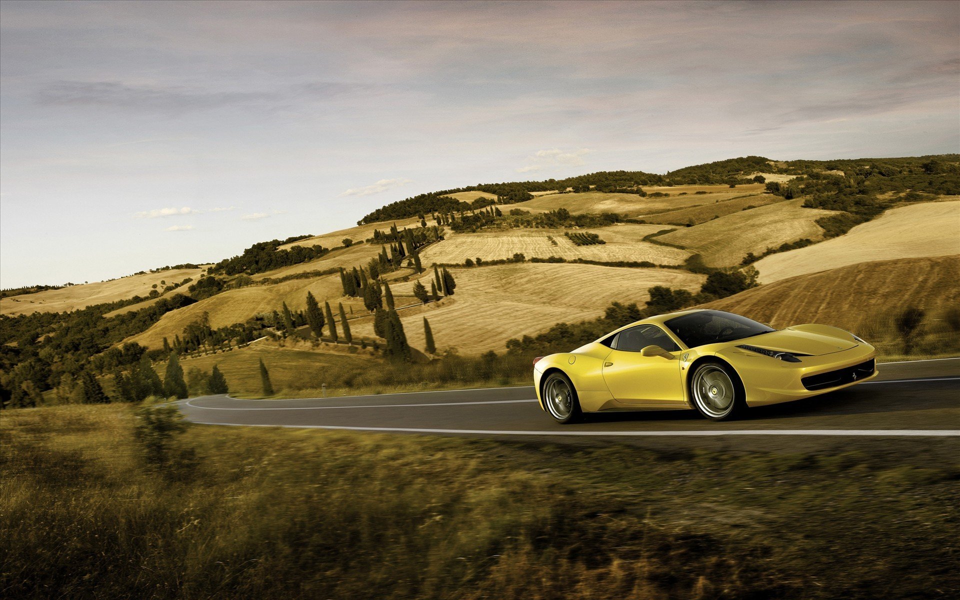 ferrari italia carretera velocidad