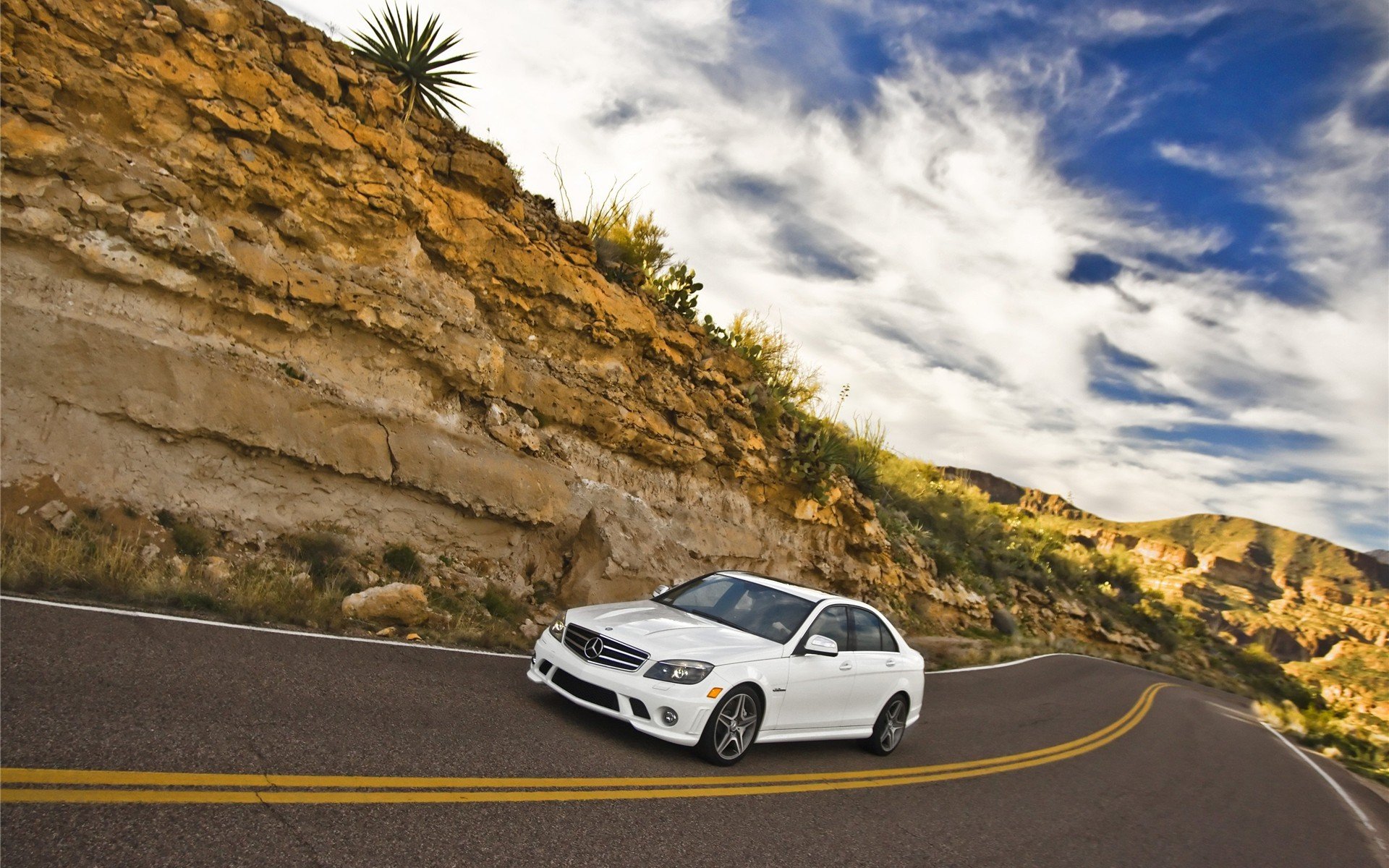 cars mercedes road speed mercedes way