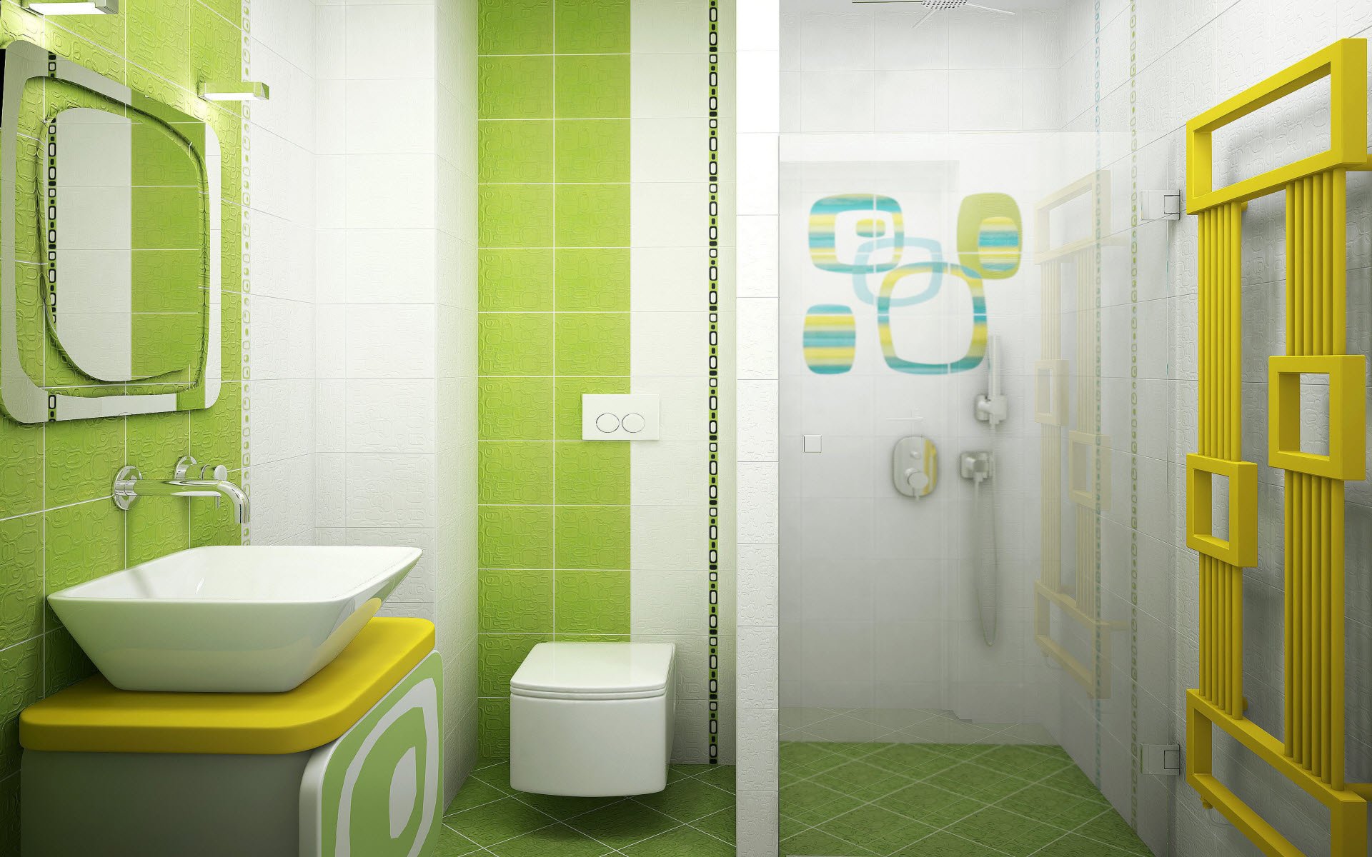 salle de bain lavabo chambre carrelage douche