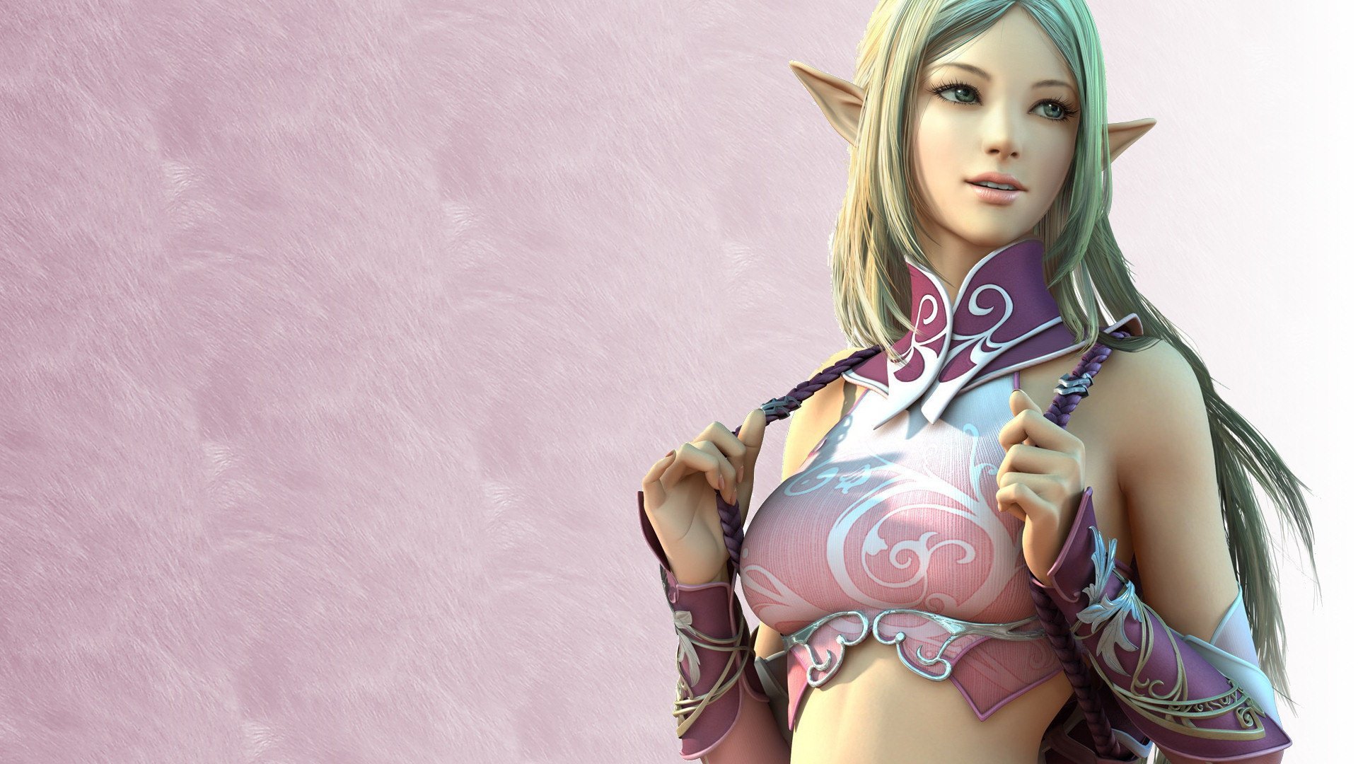 девушка lineage игры эльф линейка elf girl game wallpaper