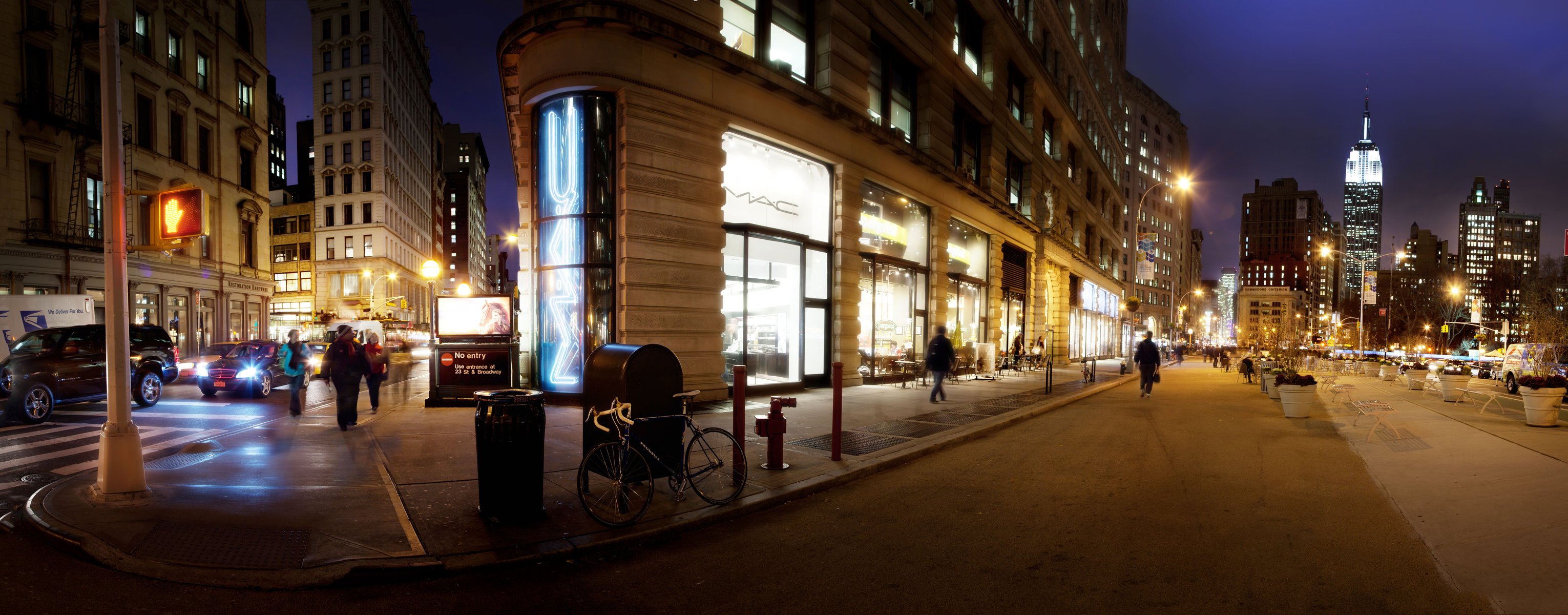 new york madison square park area panoramic nyc nuit night new york usa